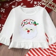 thumbnail image 4 of Linfrsh Baby Christmas Outfit Girl Girls Fall Outfits 2 Piece Fashion Twist Front Pullover Sweatshirt and Camo Pants Clothing Sets White,3-6 Months, 4 of 4