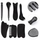 thumbnail image 3 of Juego de 7 tablas de raspado para masajeadores de belleza y raspadores meridianos (negro), 3 of 7