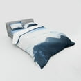 thumbnail image 2 of Ambesonne Nature Bedding Set 4 Pcs, Foggy Morning Mountain, Queen, Pale Blue, 2 of 2