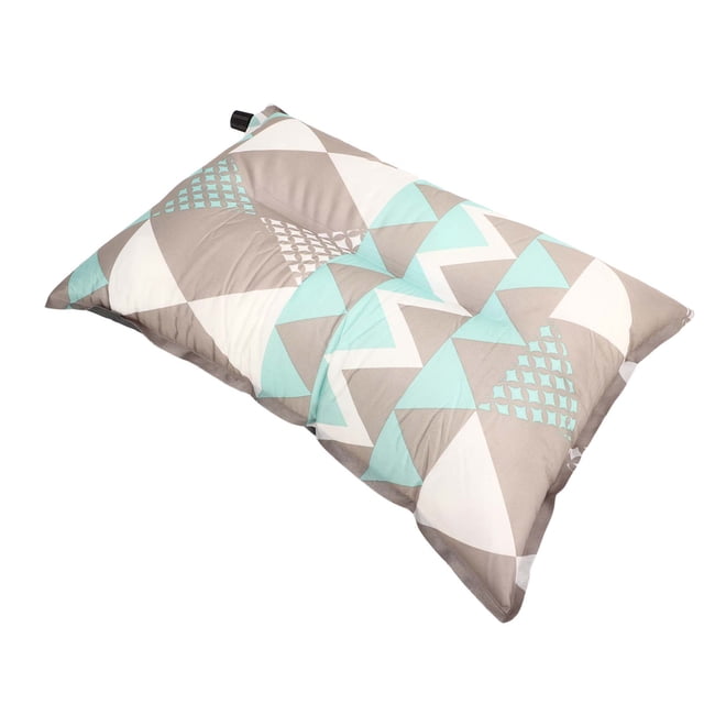 Automatic Inflatable Pillow, High Elasticity Compression Foam Ethnic Style Causal Blow Up Camping Pillow for Outdoor