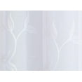 thumbnail image 3 of Warm Home Designs Pair of Standard Length 54" x 84" Sheer White Curtains with White Leaf Embroidery. M White 84, 3 of 5