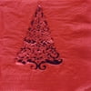 Pack of 192 Red Glitz Foil Stamp Christmas Tree 3-Ply Party Beverage Napkins