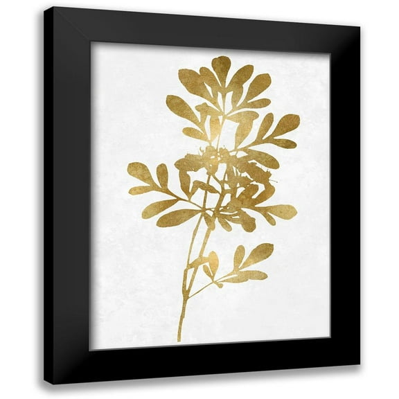 Carson, Danielle 12x14 Black Modern Framed Museum Art Print Titled - Nature Gold on White II