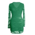 thumbnail image 5 of QHFBli Women's Lace Mini Dress 2025 Fall Long Sleeve Sweetheart Neckline Bow Tie Backless A Line Short Going Out Dresses, 5 of 7