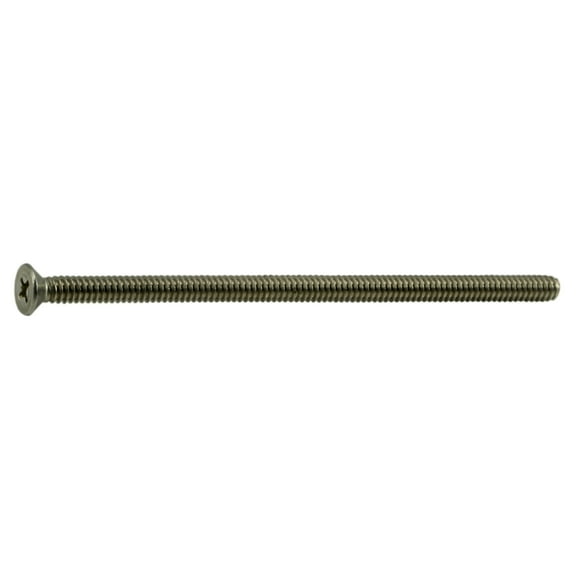 #10-24 x 4" 18-8 Stainless Phillips Flat Head Machine Screws (8 pcs.)