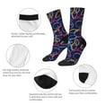 thumbnail image 3 of Pofeuu Multicolor Bowling Print Crew Socks, Adult Running Hiking Socks for Youth and Adult, 3 of 6