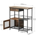thumbnail image 2 of Coffee Bar Cabinet for Home - Farmhouse Coffee Stand Station Multi-Purpose Buffet Sideboard Cabinet with Drawers - Kitchen Bar Table for Living Room, Corner, Small Space, Espresso, 2 of 8