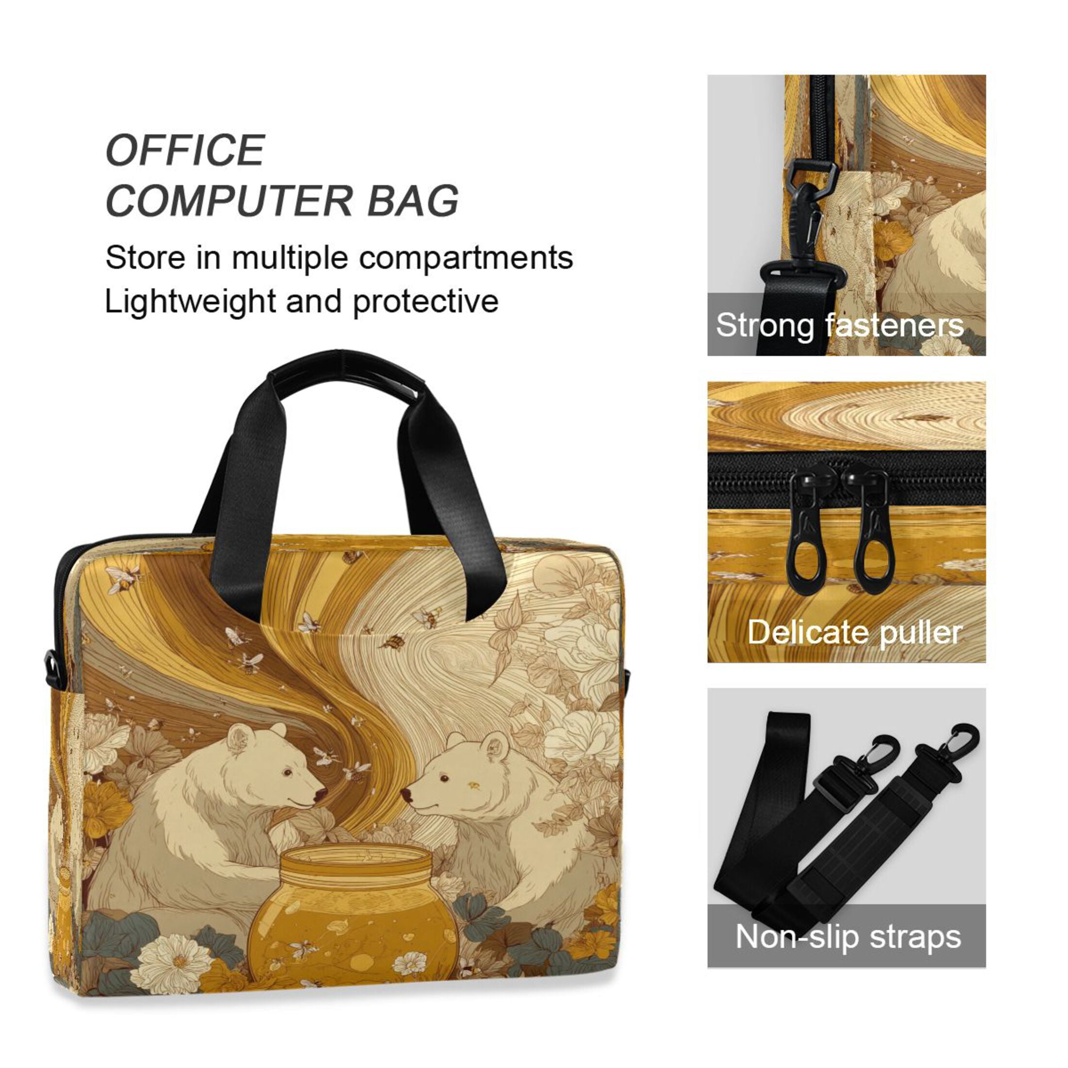 Laptop Bag Laptop Briefcase 15.7 x 3 x 11.8 Inches Laptop Bag Briefcases Laptop Storage Travel Laptop Bag Work Laptop Bag Two Bears