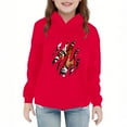 thumbnail image 2 of FAIOROI Infant 2T Red Kids Hoodie - 100% Polyester Tiger-Claw Print, Durable Quick-Dry Hooded Sweatshirt for 2-8 Years Old, 2 of 5