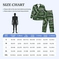 thumbnail image 4 of Salouo Green Snakeskin Print Button-Front Long Sleeve Pajama Set for Men, Soft 2Pjs Men's Long Sleeve Sleepwear-Small, 4 of 7