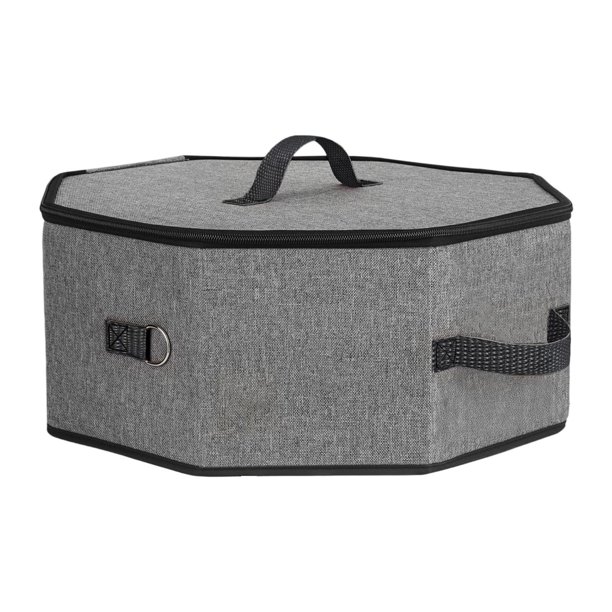 Bolsa para guardar sombreros con asas para el hogar, organizador para sombreros de sol, fedoras, gorras de béisbol Gris