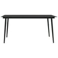 thumbnail image 2 of vidaXL 7 Piece Garden Dining Set Cotton Rope and Steel Black, 2 of 5