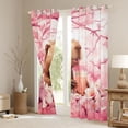 thumbnail image 3 of Erosebridal Kawaii Animal Capybara Blackout Curtains Set of 2 (52x84 Each),Pink Flowers Cherry Blossom Window Curtains For Kids, 3 of 6