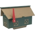 thumbnail image 4 of AmishToyBox.com Mailbox, Post Mount, Made with Weather-Proof Poly Lumber, UV-Resistant, Weathered Wood and Turf Green, 4 of 5