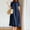 A_ Navy, variant on SMihono Maxi Dresses for Women V-Neck Short Sleeve Cotton Linen Dress Casual Loose Fit Bohemian Long Beach Dress with Pockets Purple L