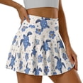 thumbnail image 5 of Yuyamidu Blue Sea Turtle Womens Golf Skirts with Shorts Novelty Swing A Line Tennis Skort with Pockets Blue Hibiscus Athletic Pickleball Outfits Size L, 5 of 7