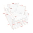 thumbnail image 4 of DEALTOPS 33"W Chenille Fabric Comfy Single Seat Sofa Upholstered Reading Armchair for Living Room-White, 4 of 9