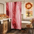 thumbnail image 5 of Red Marble Shower Curtain, Waterproof Shower Curtains for Bathroom, Modern Abstract Luxury Fluid Artwork Washable Fabric Bathtub Curtain Set Bath Decor with 12 Hooks Long 72"x84", 5 of 8