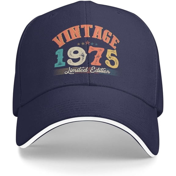 Workout Hats for Women 50th Birthday Gym Hats for Women's Vintage 1975 Vintage Cap