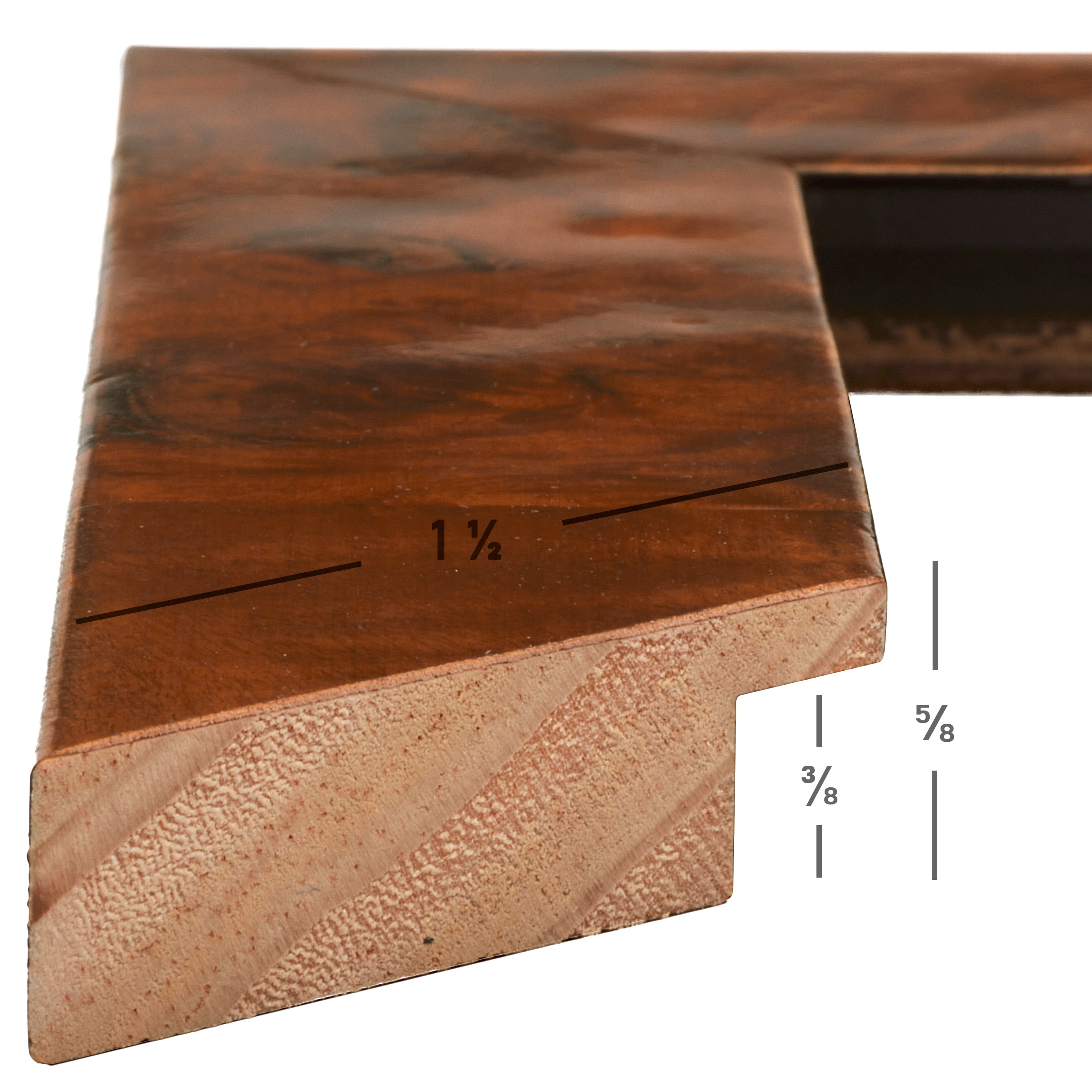 Craig Frames Innovations, 18x24 inch Picture Frame, Honey Brown Burl