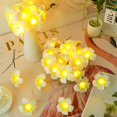 thumbnail image 4 of Guirnalda de luces LED artificiales con flores de plumeria, luz de flores de Frangipani de espuma hawaiana, alimentada por USB, cadena de luces de hadas para dormitorio, cumpleaños, bodas, fiestas en, 4 of 8