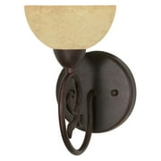 Nuvo Lighting 60045 - 1 Light Old Bronze Tuscan Suede Glass Shade Vanity Light Fixture (60-045)