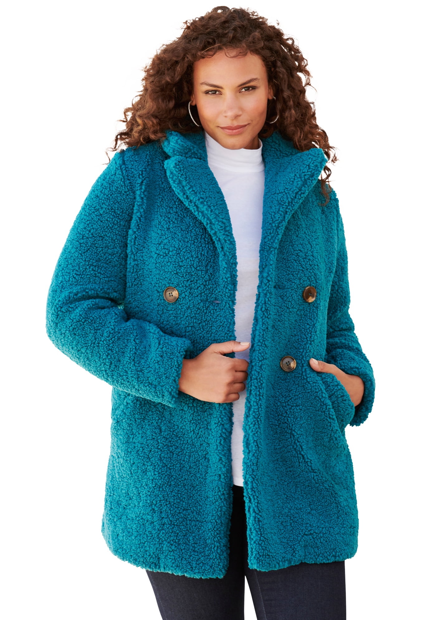 womens teddy coat plus size