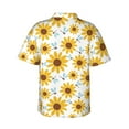 thumbnail image 4 of Xecao Sunflowers print Hawaiian shirt - a stylish short-sleeve button-down for men, perfect for casual beach and tropical outings., 4 of 9