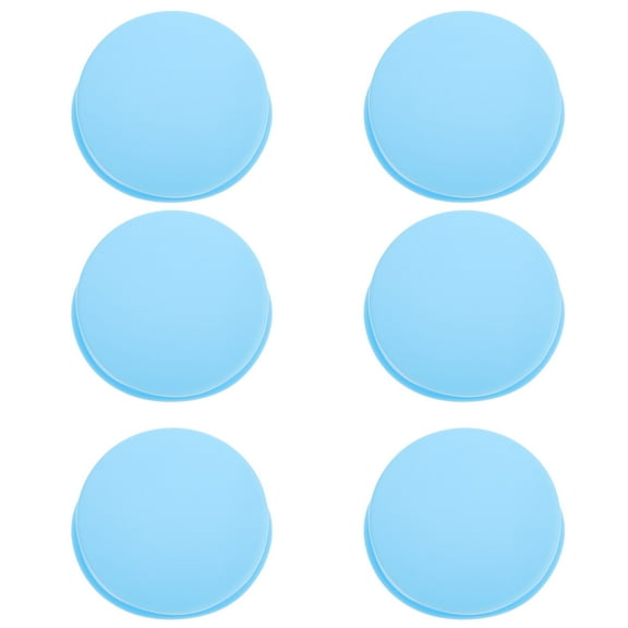 Houderco Silicone Muffin Cups Blue 6Pcs For Home Baking 3.93x3.93x1.97in