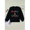 thumbnail image 6 of Winter Wonderland: Soft and Cozy Black Graphic Sweater with Tinsel Design | [ZhiHiMeRi] | (US 4-6)S, 6 of 11