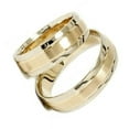 thumbnail image 3 of Pompeii3 Gold Matching His Hers Two Tone Wedding Ring Band Set, 3 of 5