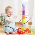 thumbnail image 2 of Juego de anillos de lanzamiento para niños, juguete de apilamiento, diversión en interiores y exteriores, círculo de interacción entre padres e hijos, regalo de educación temprana, 2 of 5