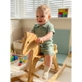 thumbnail image 5 of BemeyourBBs Newborn Baby Boy Girl Summer Clothes 2 Piece Outfits Waffle Texture Button Lapel Neck Short Sleeve Solid Color Romper and Shorts Set, 5 of 9