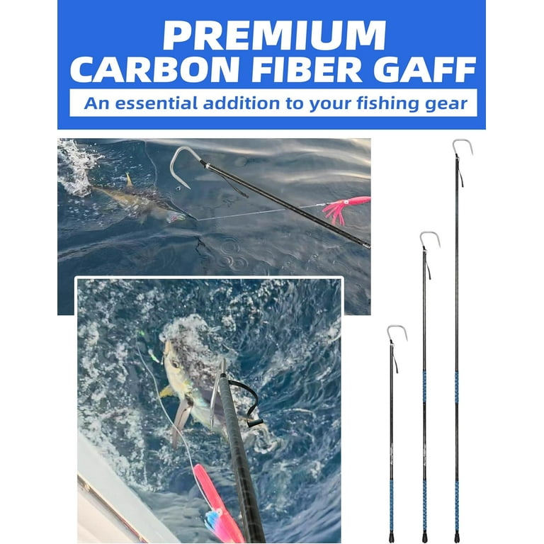 BLUEWING Fishing Gaff 4ft Carbon Fiber Gaff Hook Saltwater Heavy Duty Gaffs  with 3in Stainless Steel Hook Big Game Gaff for Tuna, Shark, Marlin ...
