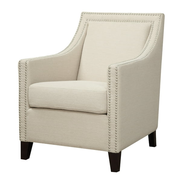 Emerald Home Janelle Beige Accent Chair with Fixed Back