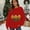 Red, variant on asdoklhq Christmas Sweatshirts for Womens Maple Leaf Print Oversized Sweatshirts Fall Long Sleeve Sweatshirt Red 3X