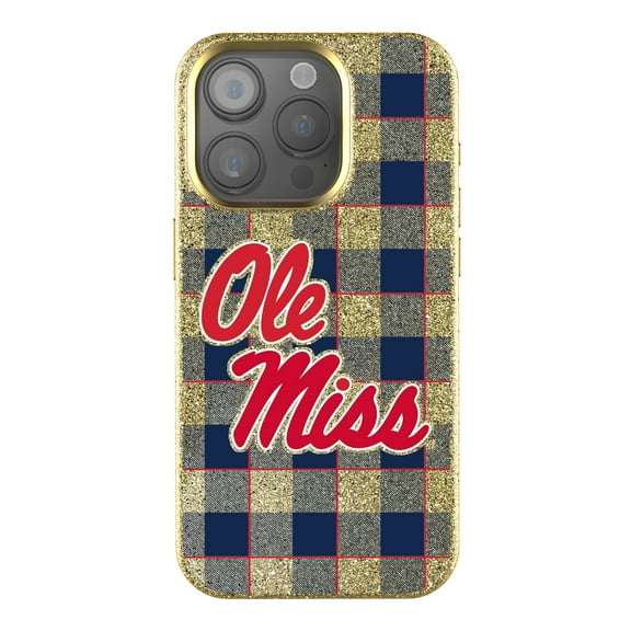 Keyscaper Ole Miss Rebels Plaid Bling iPhone Case