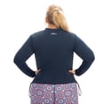 thumbnail image 2 of Aquashape Rushed Side Rash Guard in Navy, 2 of 3