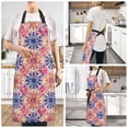 thumbnail image 6 of Tie Dye Flowers Kitchen Apron with 2 Pockets Adjustable waterproof Cooking Aprons for Women Men Chef, 6 of 7
