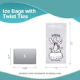 thumbnail image 3 of Pure Ice Printed Plastic Ice Bags, 1.5 Mil with Twist Ties, 1000 Count, 10 lb 11 x 22 in, 3 of 6