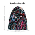 thumbnail image 4 of Honeii Paisley Print Kids Knit Beanie Watch Hat ,Knit Cap for Boys and Girls, 4 of 7