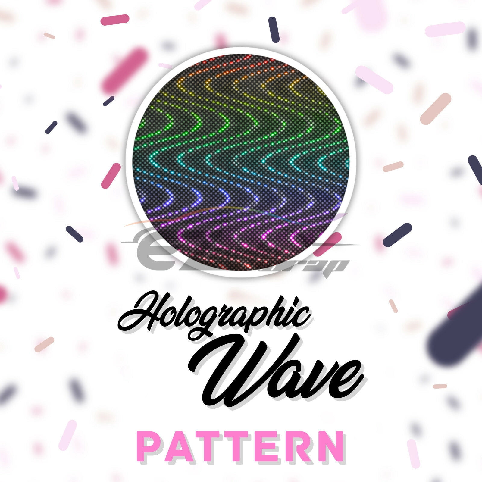 Essmo™ Holographic Wave Heat Transfer Vinyl HTV T-Shirt 20" Iron On Heat Press SP17 20"x60"