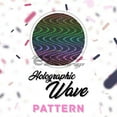 thumbnail image 2 of Essmo™ Holographic Wave Heat Transfer Vinyl HTV T-Shirt 20" Iron On Heat Press SP17 20"x108", 2 of 6
