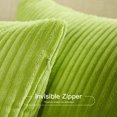 thumbnail image 4 of Deconovo Corduroy Fundas de cojines Juego de 4 – Machine Washable Home Decor for Sofa, Dormitorio | Bright Lime Green, 12x20 Inch, 4 of 4