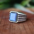 thumbnail image 6 of Labradorite Men's Ring, 925 Sterling Silver Ring, Rectangular Gemstone Ring, Statement Ring, Signet Ring, Boho Jewelry, Personalized Gift***, 6 of 10