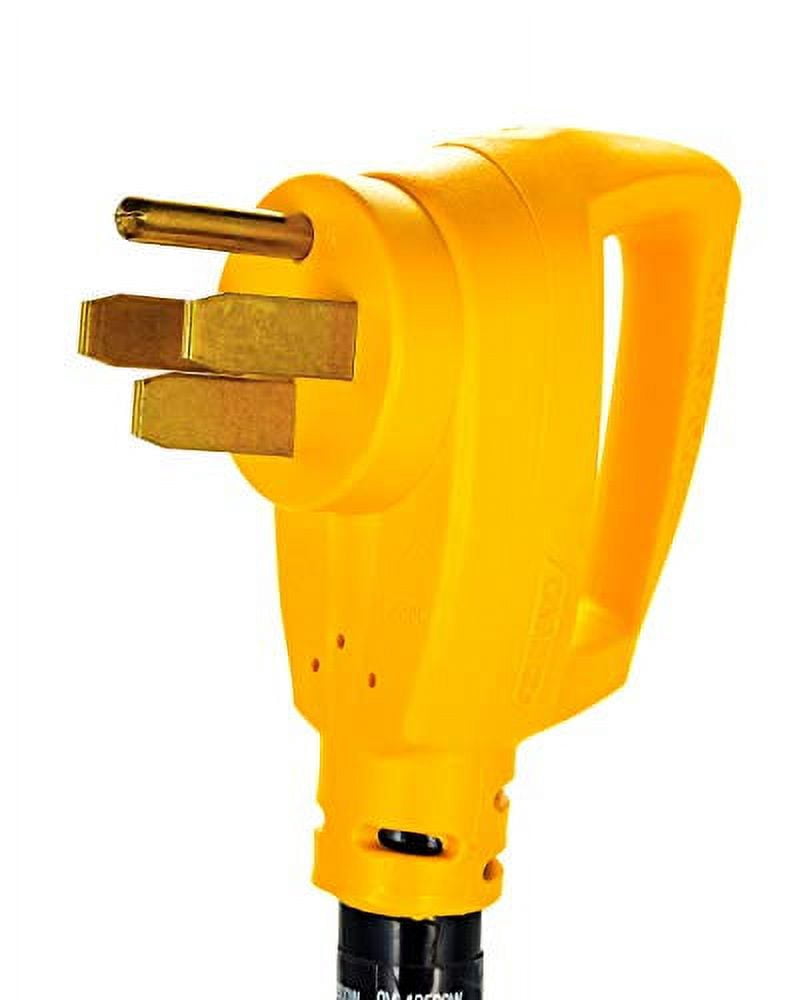 Camco Power Grip 50-Amp 50-Foot Camper/RV Extension Cord | Features Copper 6/3 + 8/1-Gauge Wires & Rated for 125/250 Volts/12,500 Watts (55199)