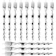 thumbnail image 1 of 12 piezas de ahuyentador de pájaros de 30 cm, repelente de palomas de 360 grados, ahuyentador de pájaros en espiral reflectante, para balcón, árboles frutales, huerto, 1 of 5