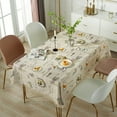 thumbnail image 3 of Fairnull Table Cloth Letter Printing Waterproof Oilproof Retro Impression Pattern Dining Table Cover Decoration Kitchen Gadget, 3 of 11