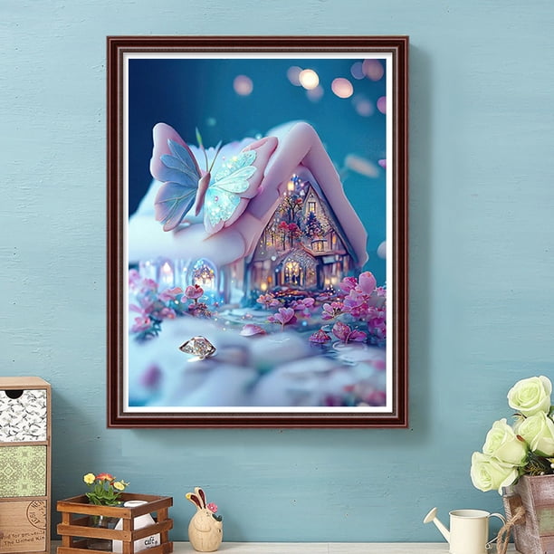 Cuadros Decorativos 5D bricolaje taladro redondo completo diamante pintura casa Kit arte decoración del hogar (NH2834) Wdftyju embutido en tela