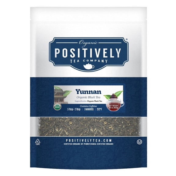 Positively Tea's Organic Yunnan, Black Tea, Loose Leaf, 1 Pound Bag